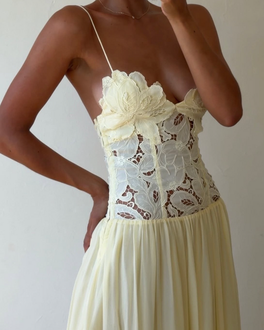 Stephanie Maxi Dress (Yellow)