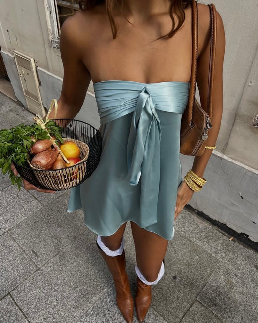 Silk Box Mini Dress