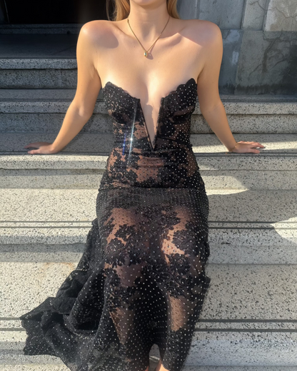 Rhinestone Maxi Gown