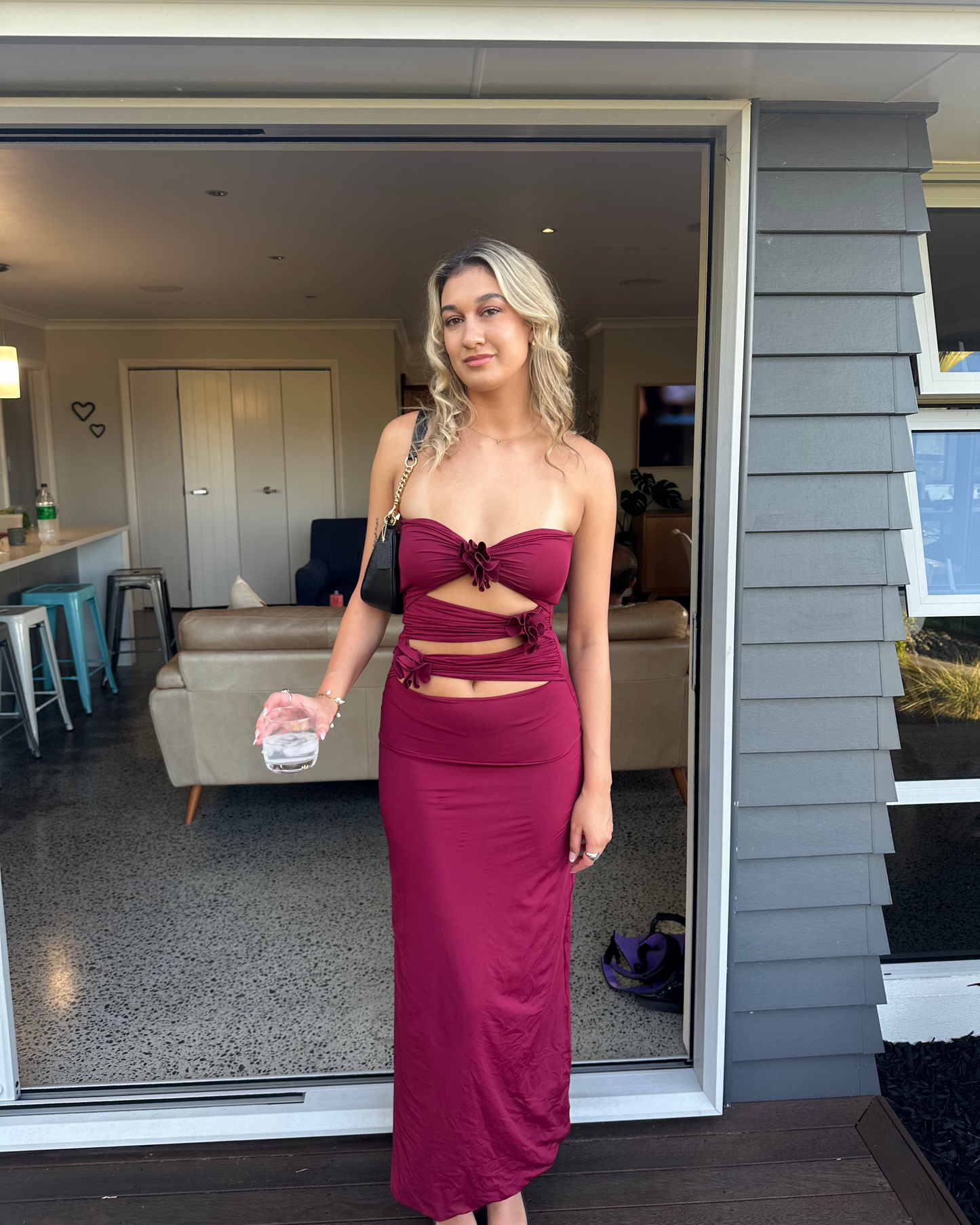Veranera Dress - Burgundy